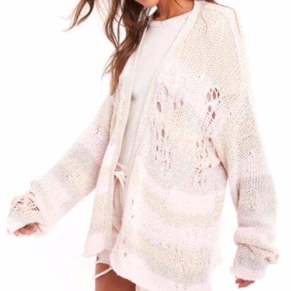 Wildfox Sweaters - Wildfox Yara Distressed Dolman Cardigan Sweater S